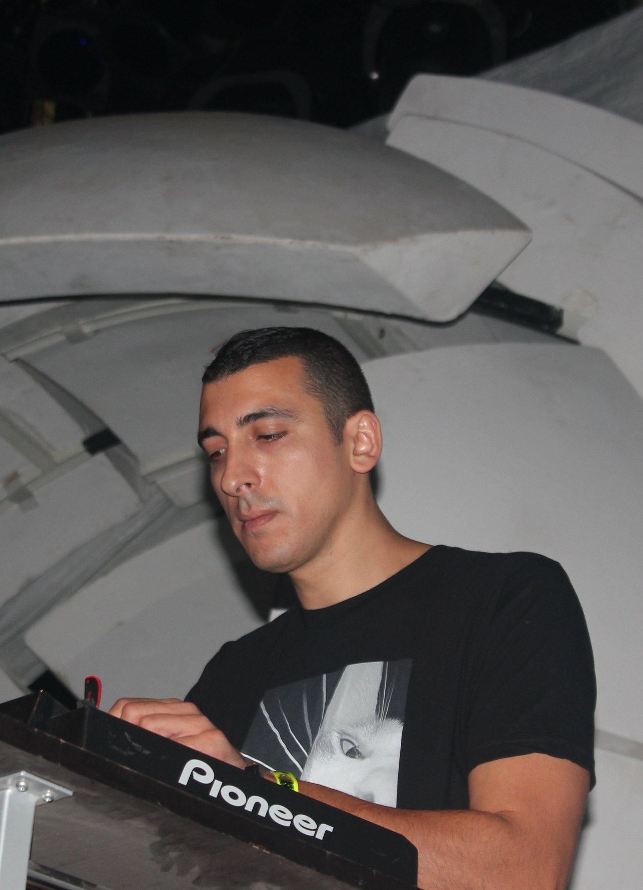 Astrix performing at a DJ setup in Moscow in 2013.